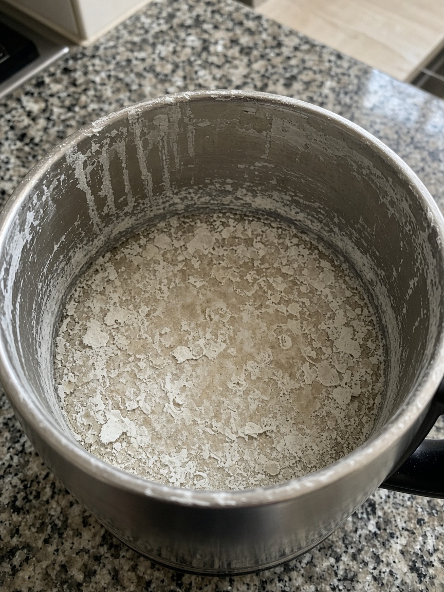 White scale inside a kettle